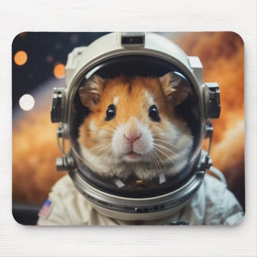 Schattigee ruimte astronaut hamster muismat (Voorkant)
