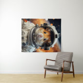 Schattigee ruimte astronaut hamster wandkleed (In Situ (horizontaal))