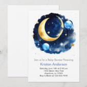 Schattigee ruimte Odyssey Boy Baby shower Kaart (Voorkant / Achterkant)