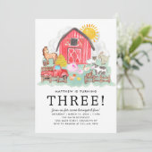 Schattigee rustieke Barnyard Dieren Kinder Boerder Kaart (Staand voorkant)