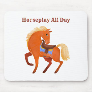 Schattigee rustieke bruine paardennaam gepersonali muismat