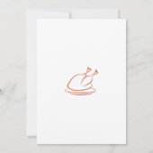 Schattigee rustieke Thanksgiving diner pompoen bla Kaart (Achterkant)