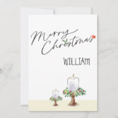 Schattigee, rustieke, traditionele kerstkaart (Voorkant)