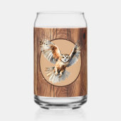 Schattigee rustieke uilenliefhebbers Land Blikvorm Glas (Voorkant)