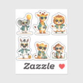 Schattigee Safari Baby Animals Sticker Sheet — Kaw (Vel)