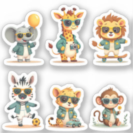 Schattigee Safari Baby Animals Sticker Sheet — Kaw
