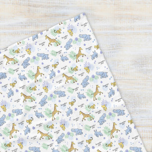 Schattigee Safari Dieren Kleurrijke Naam Baby Kind Fleece Deken