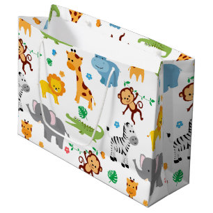 Schattigee Safari Dieren Kwekerij Patroon Large Cadeauzakje
