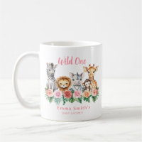 Schattigee Safari Dieren Meisje Baby shower Mok - 