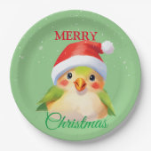 Schattigee Safari dierenvogel Santa Kerstkostuum Papieren Bordje (Voorkant)