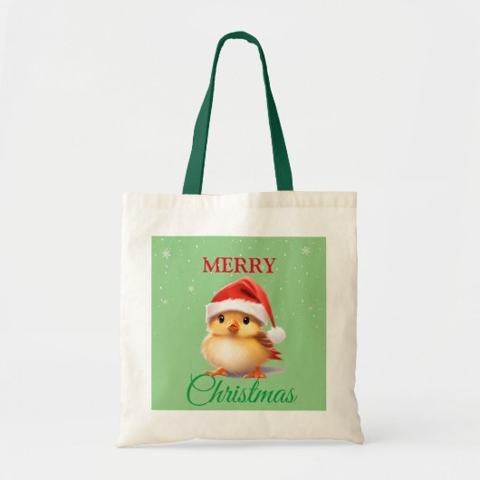 Schattigee Safari dierenvogel Santa Kerstkostuum Tote Bag (Voorkant)