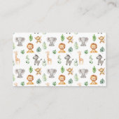 Schattigee Safari Oerwoud Baby shower Luier Raffle Informatiekaartje (Achterkant)