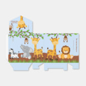 Schattigee Safari Oerwoud Dierenjongen Tent Favor Bedankdoosjes (Uitgevouwen)