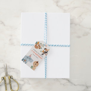 Schattigee Safari Party Dieren Kinderen Verjaardag Cadeaulabel