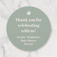Schattigee Sage Green Baby shower Custom Dank u