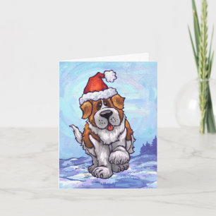 Schattigee Saint Bernard Dog vakantie Kaart