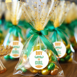 Schattigee Saint Patrick's Day Baby shower Gender Ronde Sticker