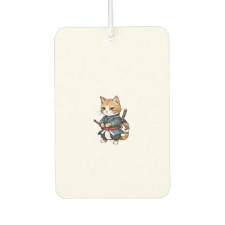 Schattigee Samurai Cat Phone Case Design Luchtverfrisser