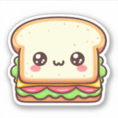 Schattigee Sandwich Custom-Cut Vinyl Stickers (Voorkant)