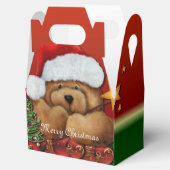Schattigee Santa Beer Kerstmis Gable Favor Box Bedankdoosjes (Geopend)