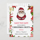 Schattigee Santa Claus Poinsettia | Kerstfeest Briefkaart (Voorkant / Achterkant)