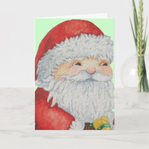 Schattigee Santa Claus Portret afbeelding voor Ker Feestdagen Kaart
