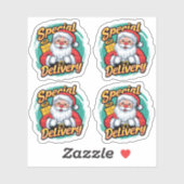 Schattigee Santa Claus speciale levering Vinyl Sticker (Vel)
