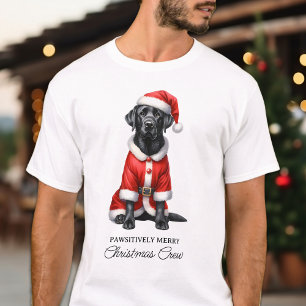 Schattigee Santa Dog Black Labrador Retriever Chri T-shirt