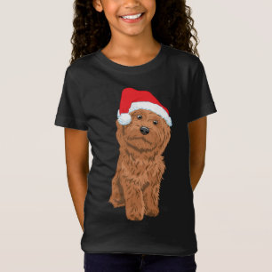 Schattigee Santa Doodle Dog Christmas T-shirt