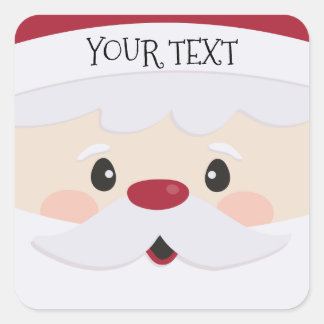 Schattigee Santa Face gepersonaliseerde Sticker