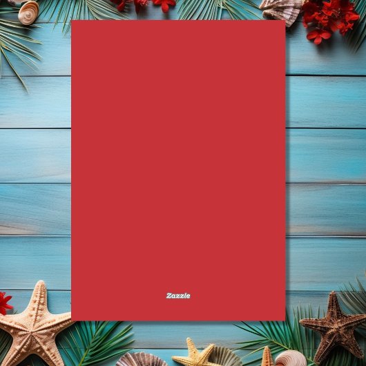 Schattigee Santa Flamingo Tropical Beach Foto van  Feestdagenkaart