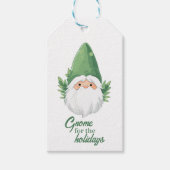 Schattigee Santa Gnome voor de Feestdagen Cadeaulabel (Voorkant)