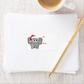 Schattigee Santa Hat Olifant - Kerstcadeau labels (Insitu)
