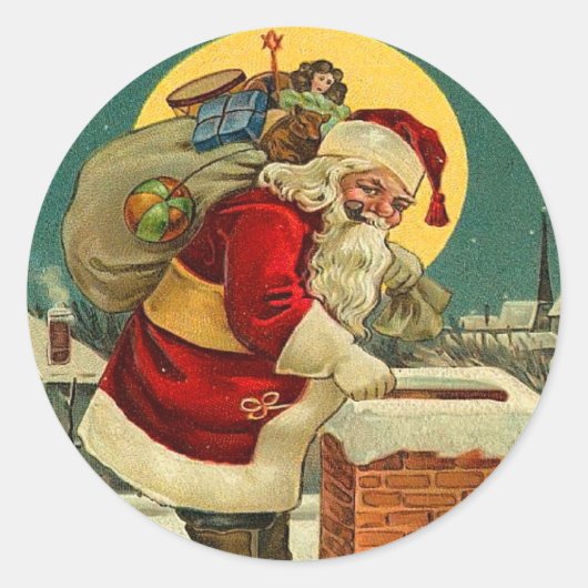 Schattigee Santa Kerst stickers (Voorkant)