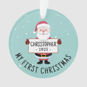 Schattigee Santa Mijn eerste Kerstmis Aangepaste N Ornament