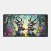 Schattigee Saolas spelen altviool in een magisch b Bureaumat (Voorkant)