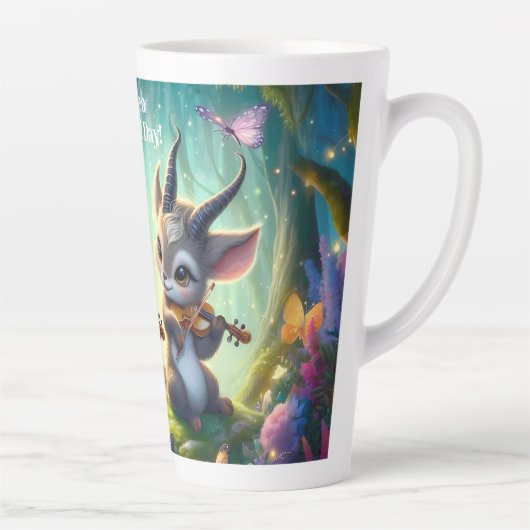 Schattigee Saolas spelen altviool in een magisch b Latte Mok (Rechts)
