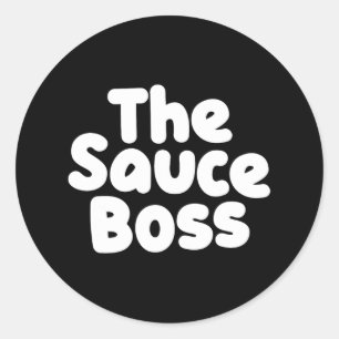 Schattigee Sauce Boss Chef BBQ Cook Food Humorous Ronde Sticker