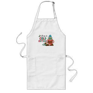 Schattigee Scandinavische kerstgnoom & warme cacao Lang Schort