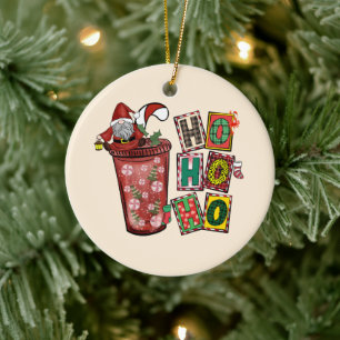 Schattigee Scandinavische Sinterklaas Gnome - Kers Keramisch Ornament
