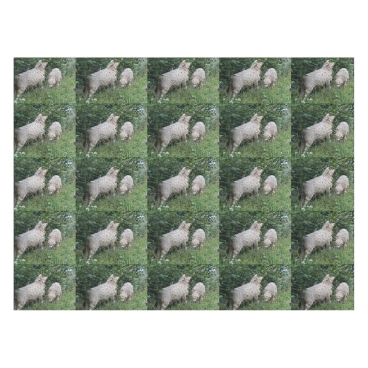 Schattigee schapenetende bladeren tafelkleed (Voorkant (Horizontaal))