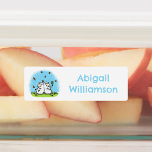 Schattigee schapenvrienden cartoon gepersonaliseer labels