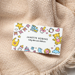 Schattigee Schattige Baby Speelgoed Nanny Kinderop Visitekaartje
