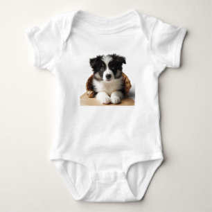 Schattigee Schattige Border Collie Puppy Dog Romper