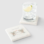 Schattigee Schattige bruiloft Save the Date Stone  Stenen Onderzetter (Zijkant)