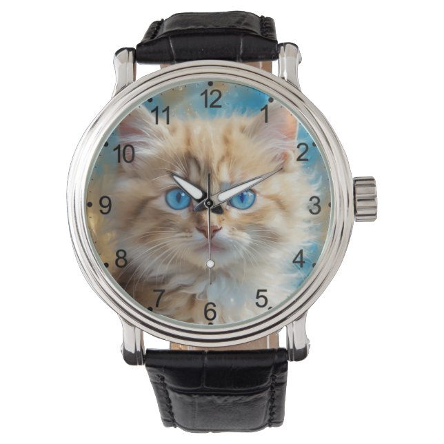 Schattigee Schattige Cat-37823 Horloge (Voorkant)