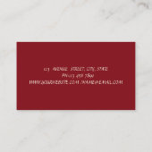 Schattigee Schattige Cupcake Cherry Red Sweets Bak Visitekaartje (Achterkant)