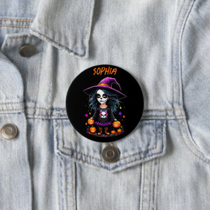 Schattigee Schattige Kawaii Halloween Witch Ronde Button 7,6 Cm