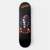 Schattigee Schattige Kawaii Halloween Witch Skateboard (Voorkant)