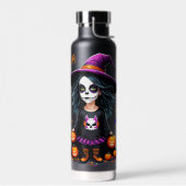 Schattigee Schattige Kawaii Halloween Witch Waterfles (Links)